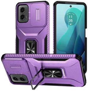 For Motorola Moto G 5G 2024 Sliding Camshield Holder Phone Case(Purple)