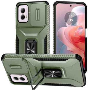 For Motorola Moto G Power 2024 Sliding Camshield Holder Phone Case(Alpine Green)