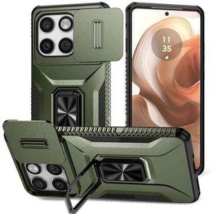 For Motorola Edge 5G 2025 Sliding Camshield Holder Phone Case(Alpine Green)