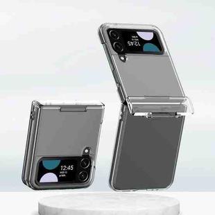 For Samsung Galaxy Z Flip3 5G/Z Flip4 5G PC Skin Feel Integrated Foldable Mid Shaft Phone Case(Transparent)