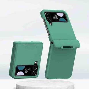 For Samsung Galaxy Z Flip3 5G/Z Flip4 5G PC Skin Feel Integrated Foldable Mid Shaft Phone Case(Green)