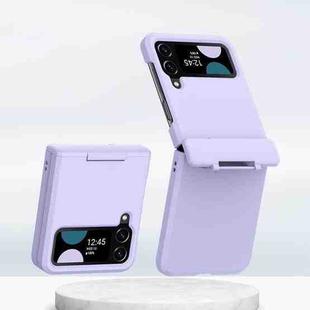 For Samsung Galaxy Z Flip3 5G/Z Flip4 5G PC Skin Feel Integrated Foldable Mid Shaft Phone Case(Purple)