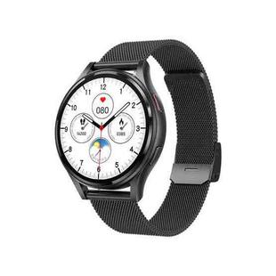 1.43 inch Milanese Steel Strap Bluetooth Call Smart Watch Support ECG / Non-invasive Blood Sugar(Black)