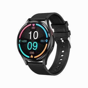 1.43 inch Silicone Strap Bluetooth Call Smart Watch Support ECG / Non-invasive Blood Sugar(Black)