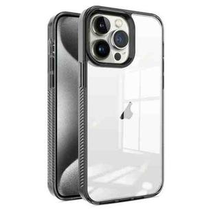 For iPhone 15 Pro Max 2.5mm Anti-slip Clear Acrylic Hybrid TPU Phone Case(Black)