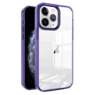 For iPhone 11 Pro Max 2.5mm Anti-slip Clear Acrylic Hybrid TPU Phone Case(Deep Purple)