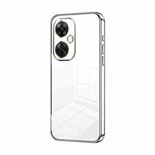 For OnePlus Nord CE 3 Lite / Nord N30 Transparent Plating Fine Hole Phone Case(Silver)