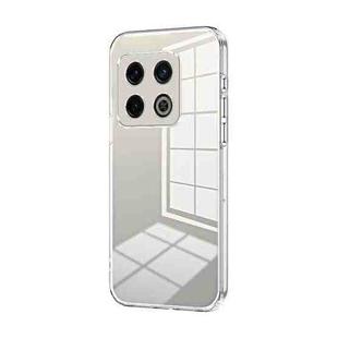 For OnePlus 10 Pro Transparent Plating Fine Hole Phone Case(Transparent)