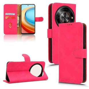 For ZTE Blade A75 5G Skin Feel Magnetic Flip Leather Phone Case(Rose Red)