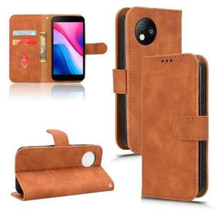 For ZTE Blade A35 Lite Skin Feel Magnetic Flip Leather Phone Case(Brown)