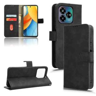 For ZTE Axon 60 Lite Skin Feel Magnetic Flip Leather Phone Case(Black)