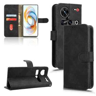 For ZTE nubia Z70 Ultra Skin Feel Magnetic Flip Leather Phone Case(Black)