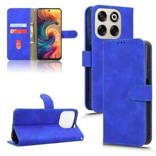 For ZTE Blade V70 Skin Feel Magnetic Flip Leather Phone Case(Blue)