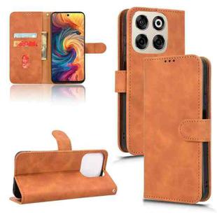 For ZTE Blade V70 Skin Feel Magnetic Flip Leather Phone Case(Brown)