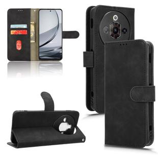 For ZTE nubia Focus Pro Skin Feel Magnetic Flip Leather Phone Case(Black)