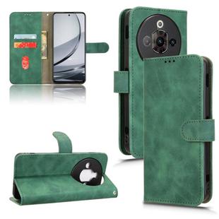For ZTE nubia Focus Pro Skin Feel Magnetic Flip Leather Phone Case(Green)