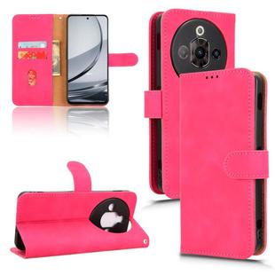 For ZTE nubia Focus Pro Skin Feel Magnetic Flip Leather Phone Case(Rose Red)