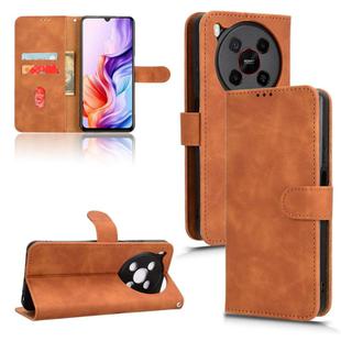 For ZTE Blade V70 Max Skin Feel Magnetic Flip Leather Phone Case(Brown)