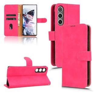 For ZTE nubia Red Magic 10 Air Skin Feel Magnetic Flip Leather Phone Case(Rose Red)