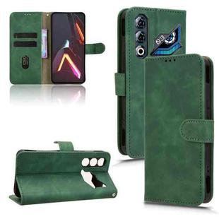 For ZTE nubia Neo 3 GT 5G Skin Feel Magnetic Flip Leather Phone Case(Green)