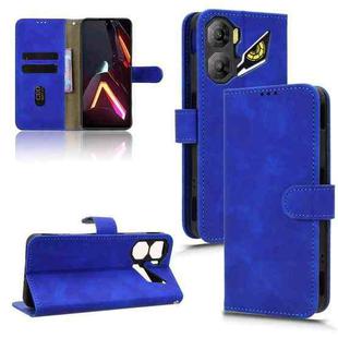 For ZTE nubia Neo 3 Skin Feel Magnetic Flip Leather Phone Case(Blue)