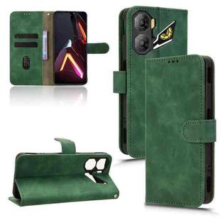 For ZTE nubia Neo 3 Skin Feel Magnetic Flip Leather Phone Case(Green)
