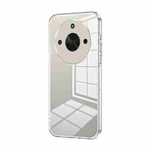 For Honor X50 Transparent Plating Fine Hole Phone Case(Transparent)