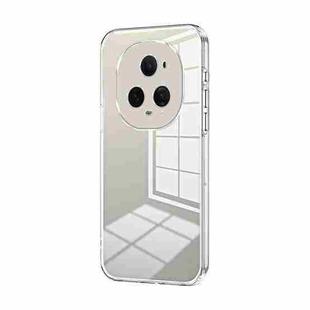 For Honor Magic5 Ultimate Transparent Plating Fine Hole Phone Case(Transparent)