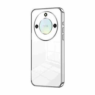 For Honor X40 5G / Magic5 Lite / X9a Transparent Plating Fine Hole Phone Case(Silver)