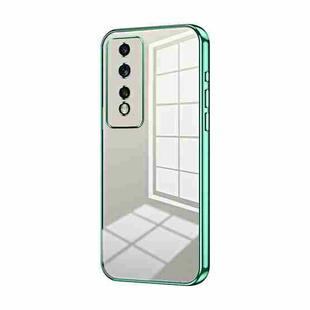 For Honor 80 GT Transparent Plating Fine Hole Phone Case(Green)