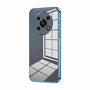 For Honor X30 / X9 5G Transparent Plating Fine Hole Phone Case(Blue)