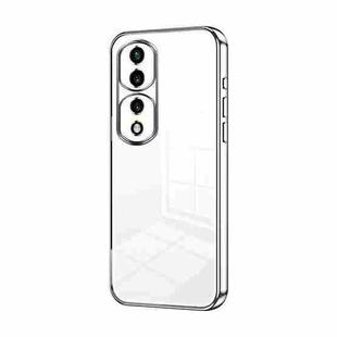 For Honor 70 Pro / 70 Pro+ Transparent Plating Fine Hole Phone Case(Silver)