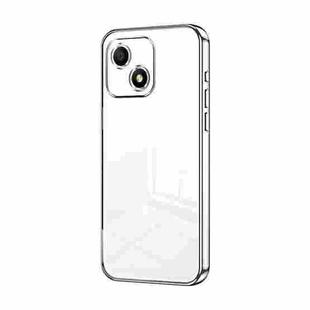 For Honor Play 30 Transparent Plating Fine Hole Phone Case(Silver)