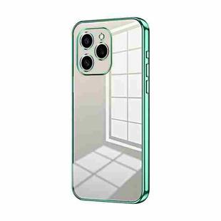 For Honor 60 SE Transparent Plating Fine Hole Phone Case(Green)