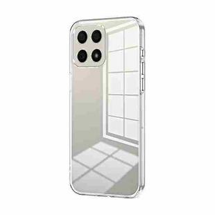 For Honor X30i Transparent Plating Fine Hole Phone Case(Transparent)