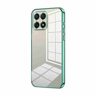 For Honor X30i Transparent Plating Fine Hole Phone Case(Green)