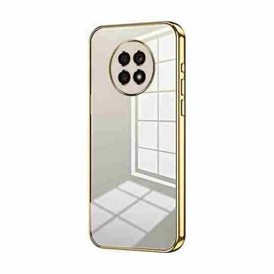 For Honor X20 Transparent Plating Fine Hole Phone Case(Gold)