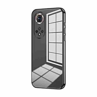 For Honor 50 Pro  / Huawei nova 9 Pro Transparent Plating Fine Hole Phone Case(Black)