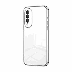 For Honor X20 SE / Huawei nova 10z Transparent Plating Fine Hole Phone Case(Silver)