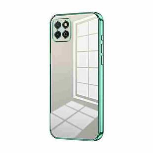 For Honor Play 20 4G Transparent Plating Fine Hole Phone Case(Green)