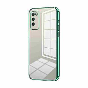 For Honor 30 Youth Transparent Plating Fine Hole Phone Case(Green)