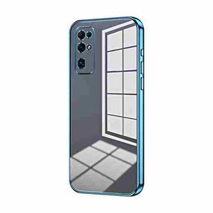 For Honor 30 Transparent Plating Fine Hole Phone Case(Blue)