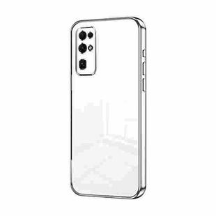 For Honor 30 Transparent Plating Fine Hole Phone Case(Silver)