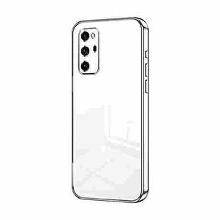 For Honor V30 Pro Transparent Plating Fine Hole Phone Case(Silver)