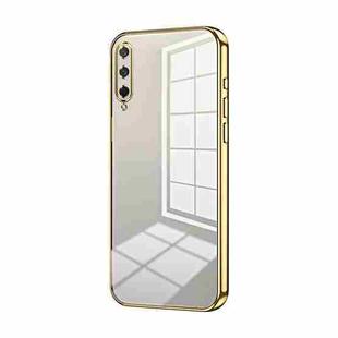For Honor Play 3 Transparent Plating Fine Hole Phone Case(Gold)
