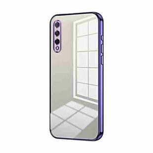 For Honor 9X Pro / Huawei Y9s Transparent Plating Fine Hole Phone Case(Purple)