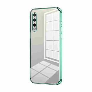 For Honor 9X Pro / Huawei Y9s Transparent Plating Fine Hole Phone Case(Green)