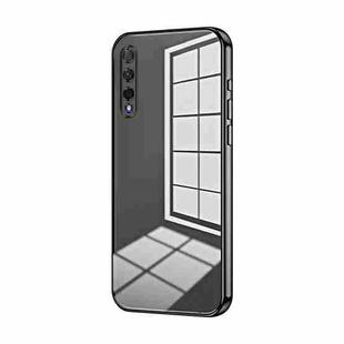 For Honor 9X Pro / Huawei Y9s Transparent Plating Fine Hole Phone Case(Black)