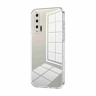 For Honor 20 Pro Transparent Plating Fine Hole Phone Case(Transparent)