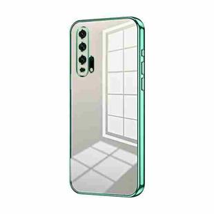 For Honor 20 Pro Transparent Plating Fine Hole Phone Case(Green)